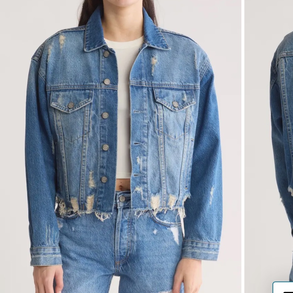 BOYISH HARVEY DISTRESSED TRUCKER JACKET DENIM XS